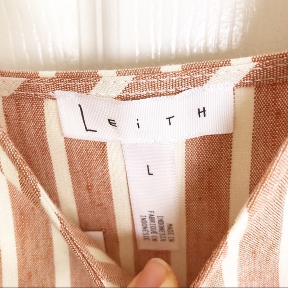 New Leith Tan Adobe Molly Striped Jumpsuit - Picture 3 of 8